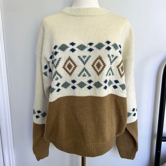 Comfort Tradition Other - Men’s Medium Sweater F.C. Comfort Tradition Grandpa 80s Neutral Pattern